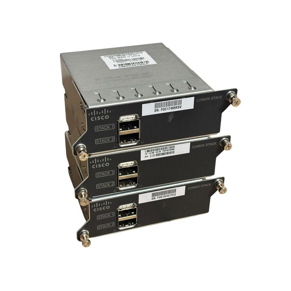 Lot of 3 C2960X-STACK - Cisco 2960X FlexStack Plus Stacking Module 800-37538-01+